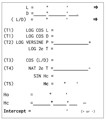 Celestial Logarithm Tables Mastery part of worksheet