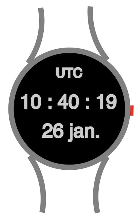 - LA ROCHELLE -, image watch with time and date for exercise