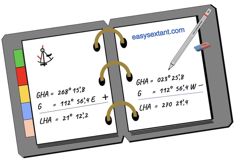 example of a calculation with 360° formulas on a notebook