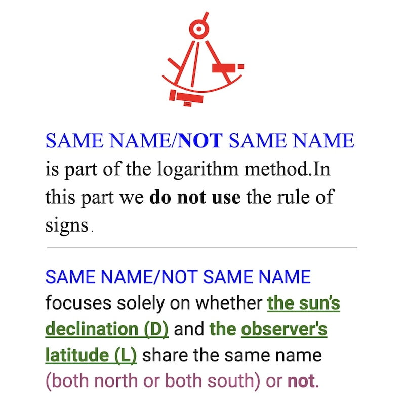 explanation of same name / not same name