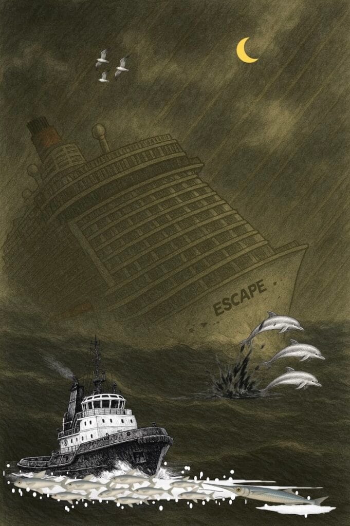Cruise ship tilted 45°: The Norwegian Escape nearly capsized in a 100-knot gust, throwing passengers and furniture around for 15 minutes.