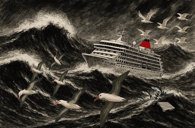 Crossing the Drake Passage aboard the Ocean Explorer, Facing 12-Meter Waves