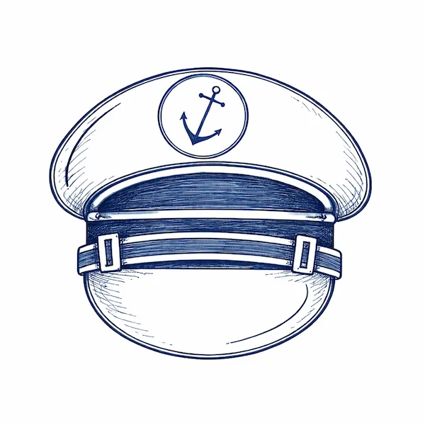 classic marine decorative image, a captain's hat
