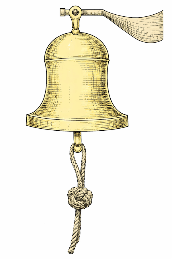 classic marine decorative image, a gong